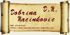 Dobrina Mačinković vizit kartica